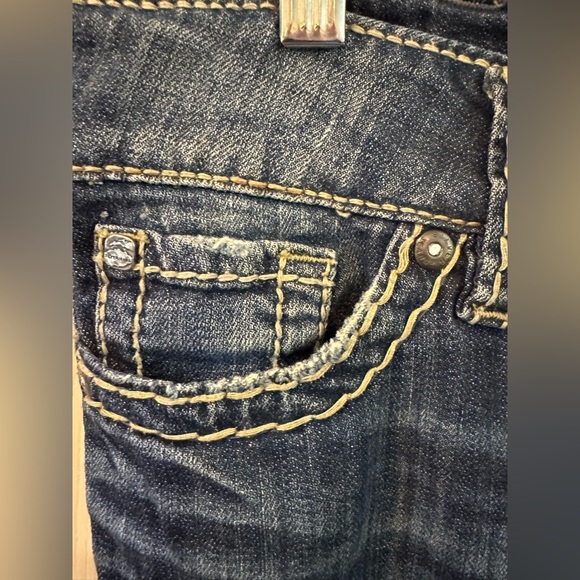 Silver Jeans Women’s Size 31 Mckenzie Capri Flap Pockets Stretch Denim - Picture 6 of 12